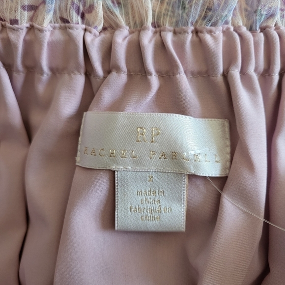 Rachel Parcell Off-The-Shoulder Chiffon Smocked Watercolor Midi Dress New 2/XS - Picture 14 of 16